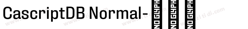 CascriptDB Normal字体转换